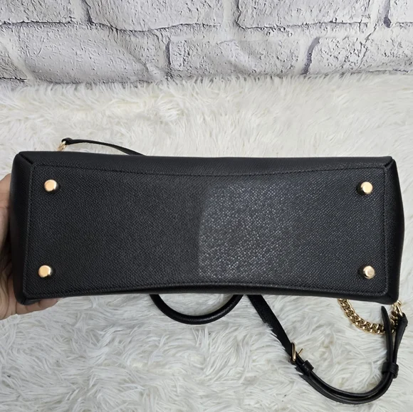 Coach Black And Gold Leather Women's Crossbosy Bag - Picture 6 of 16